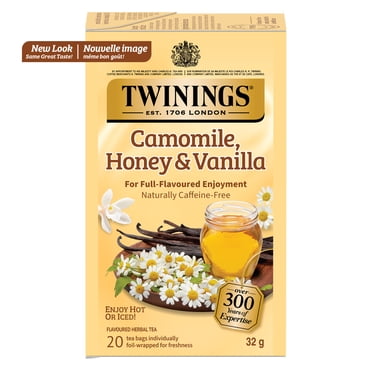 Twinings Camomile, Honey & Vanilla Herbal Tea Bags, Velvety & Creamy, Caffeine Free, 20 Count
