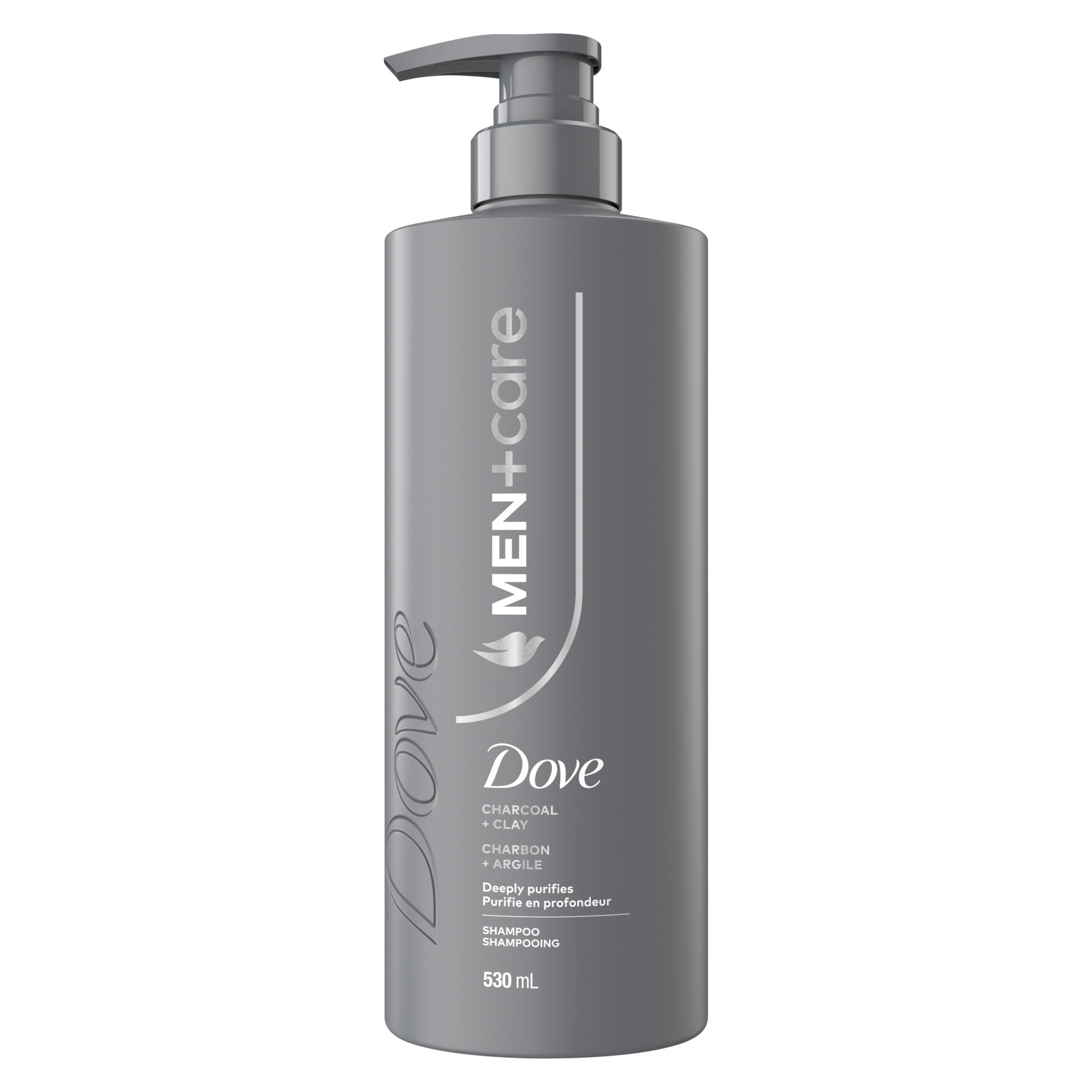 Dove Men+Care Shampoo Charcoal + Clay Deeply Purifies, 530 ml