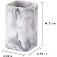 thumbnail image 4 of Toothbrush Holder, Marble Look Resin Toothpaste Makeup Brushes Razors Holder Vanity Bathroom Countertop Organizer Accessories Tumbler Stand, 4 of 9