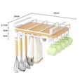 thumbnail image 2 of Stainless Under Cabinet Hanging Shelf For Kitchen Under Cabinet Storage Shelf Kitchen Cabinet Organizer For Cabinets To Store Pot Lids Cutting Boards Cups Paper Towels Kitchen Collapsible Dish Rack, 2 of 3