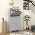 thumbnail image 2 of HOMCOM Armoire à Chaussures Moderne avec 3 Tiroirs Basculants pour 12 Paires de Chaussures, 2 of 10