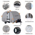 thumbnail image 4 of Leader Accessories R-POD Cover Travel Trailer RV Cover Teardrop Cover Windproof Extra Thick with Adhesive Repair Patches (1/R-Pod tt Cover Model 2 - Up to 16'2""L), 4 of 5