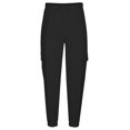 thumbnail image 4 of xiaxaixu Men Cargo Pants, Elastic Waist Drawstring Solid Loose Casual Pants Trousers with Pockets, 4 of 7