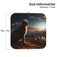 thumbnail image 2 of Vsdgher Pyramid Desert Cat Print Leather Coasters for Drinks, Durable Drink Coasters 4 Set for Tabletop Protection, Luxurious Home Décor and Housewarming Gift-Square, 2 of 6