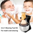 thumbnail image 3 of Support de Brosse à Raser et Ensemble Bol Support de Brosse à Raser en Métal Bol à Savon Tasse Plastique pour Hommes Outils pour Enlever la Barbe, 3 of 7