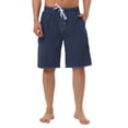 thumbnail image 1 of INSPIRE CHIC Men's Solid Board Shorts Quick Dry Swim Trunks with Elastic Waist & Drawstring 30 Dark Blue, 1 of 7