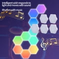 thumbnail image 4 of Wall Lights for Bedroom Hexagonal Rgb Intelligent Control and Music Synchronization Hexagonal Light Game Mood Light Background Wall Light Bedroom Pickup Light Game Light Rgb Wall Light, 4 of 7
