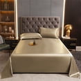 thumbnail image 1 of Offre Spéciale! Draps d'Été en Soie Glacée - Draps de Lit Rafraîchissants pour Pièce Climatisée, Ensemble de Draps Fins Sans Plis pour Temps Chaud, Surmatelas Rafraîchissant et Literie de Chambre d'Été, 1 of 7