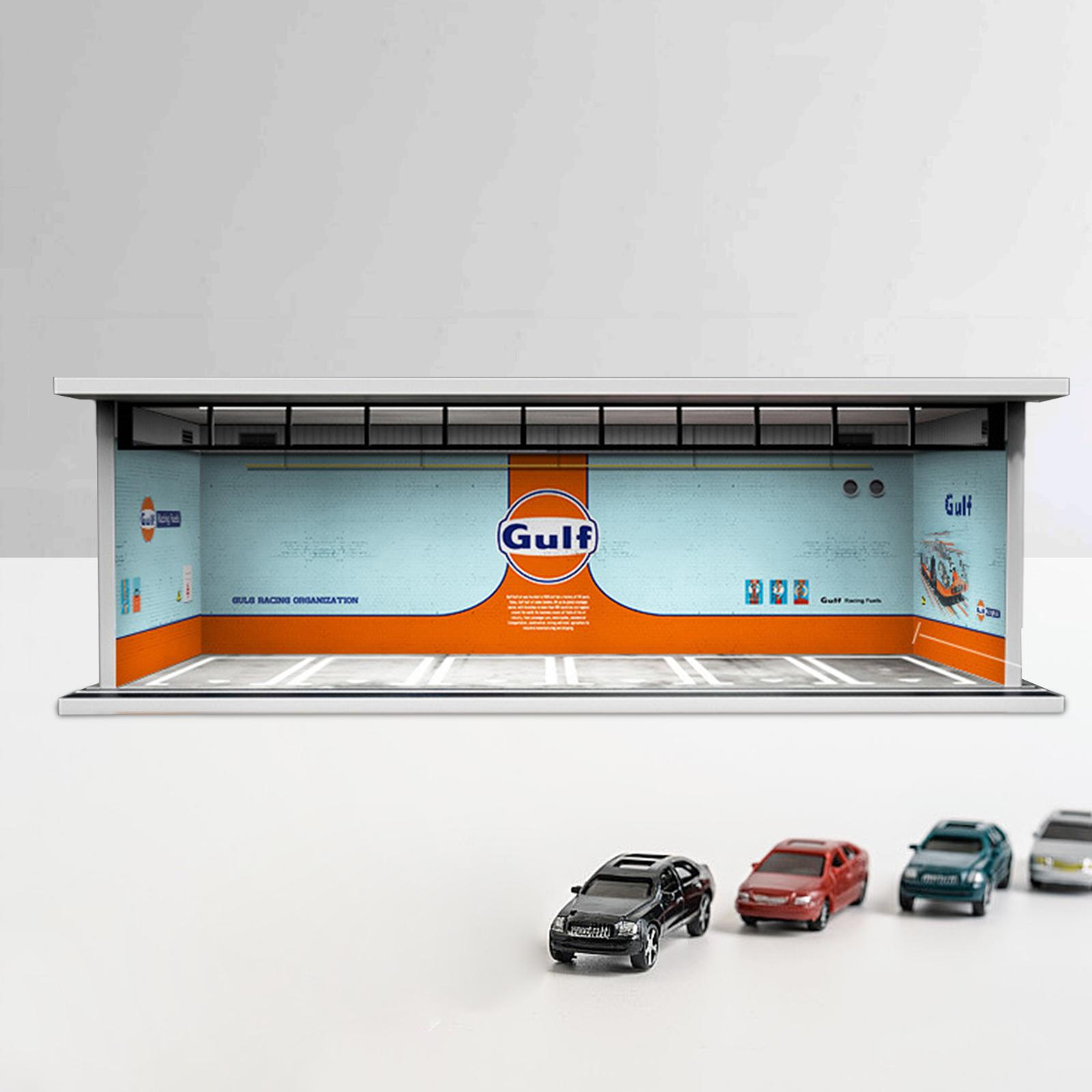 Vitrine Garage De Stationnement 1/24 Avec LED – Modèle De Parking Pour Voiture Miniature, Scène Réaliste, Cadeau Pour Passionné D'automobile