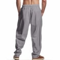 thumbnail image 4 of Pantalon de Plage Droit Décontracté pour Hommes Couleur Unie Mode Extérieure, 4 of 9