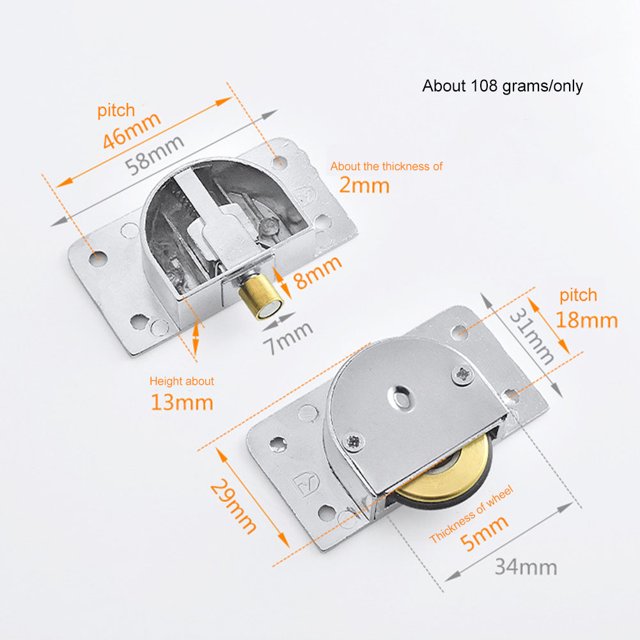 Old-fashioned Wardrobe Pulley Up And Down Rail Wheel Sliding Door Wheel