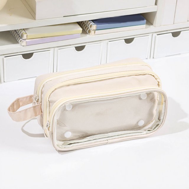 Large Cute Design Zipper Pouch Portable Detachable School Stationery Organizer For Teens And Adults