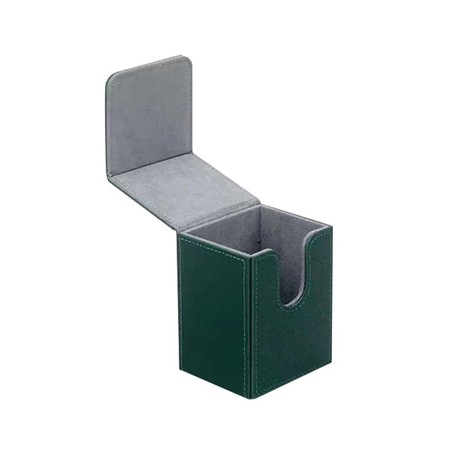 Milaget Trading Card Deck Box Closure with Card Divider Collectible Container Green