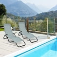 thumbnail image 2 of Costway 2 PCS Patio Folding Lounge Chair Rocker Zero Gravity Sun-Chair Recliner, 2 of 10