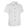 thumbnail image 1 of Unisex Short Sleeve Chef Coat Jacket Restaurant Kitchen Cook Uniform Snap Button 3XL, 1 of 8