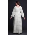 thumbnail image 3 of Bimba Robe Maxi en Georgette Mousse à Imprimé Floral Rose pour Femmes à Manches Longues avec Taille Élastique - Grande, 3 of 5
