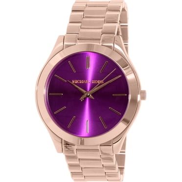 Michael Kors pour Femmes Runway MK3293 Montre de Mode à Quartz Japonais Plaquée en Acier Inoxydable Or Rose
