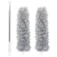 thumbnail image 2 of Extendable Feather Duster Bendable Microfiber Duster with Stainless Steel Extension Pole Up to 110‘‘ Cobweb Brush Static Hand Duster for Cleaning Ceiling Fan Cobweb Cars Furniture  Gray, 2 of 8