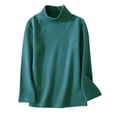 thumbnail image 1 of cfhntfmh Enfants Filles Garçons Hauts Hiver Chaud Molleton Manches Longues Col Roulé Camisoles Basiques Couleur Unie Chandails à Enfiler, 1 of 3