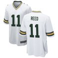 thumbnail image 1 of Youth Green Bay Reed 11 White Stitched Game Player T-shirts, Large, 1 of 2
