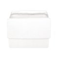 thumbnail image 1 of Set of 4 Glazed White Square Planter, 1 of 1