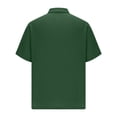 thumbnail image 4 of Kaemgyyd Mens Button down Shirt Lightweight Summer Beach Vacation Tops Casual Loose Textured Solid Color Half Sleeve Tee, 4 of 5