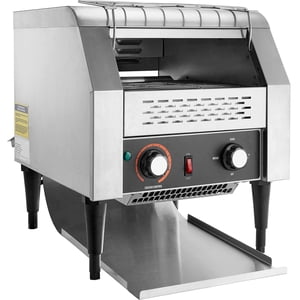 KFFKFF Industrial Conveyor Grille-pain, 300 Unités / Ceinture de transport d'heure Appareil de mise au point, Four à grille-pain industriel en acier inoxydable robuste, Grille-pain commercial de service d'alimentation électrique pour Toast, Bun, Bagel, Pain