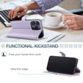 thumbnail image 3 of iPhone 16 PRO Case,Wallet Pu Leather Flip Cover Card Holder Magnetic Stand, 3 of 5