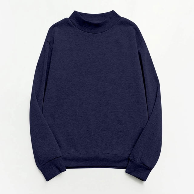 cllios Oversized Sweatshirt for Women Solid Color Mock Neck Tshirts 2024 Casual Long Sleeve Pullover Tops Basic Fall Tops