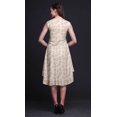 thumbnail image 2 of Bimba Robe d'Été Droite Sans Manches pour Femmes, Jaune, à Imprimé Floral de Roses, Longueur Genou - Petit, 2 of 6