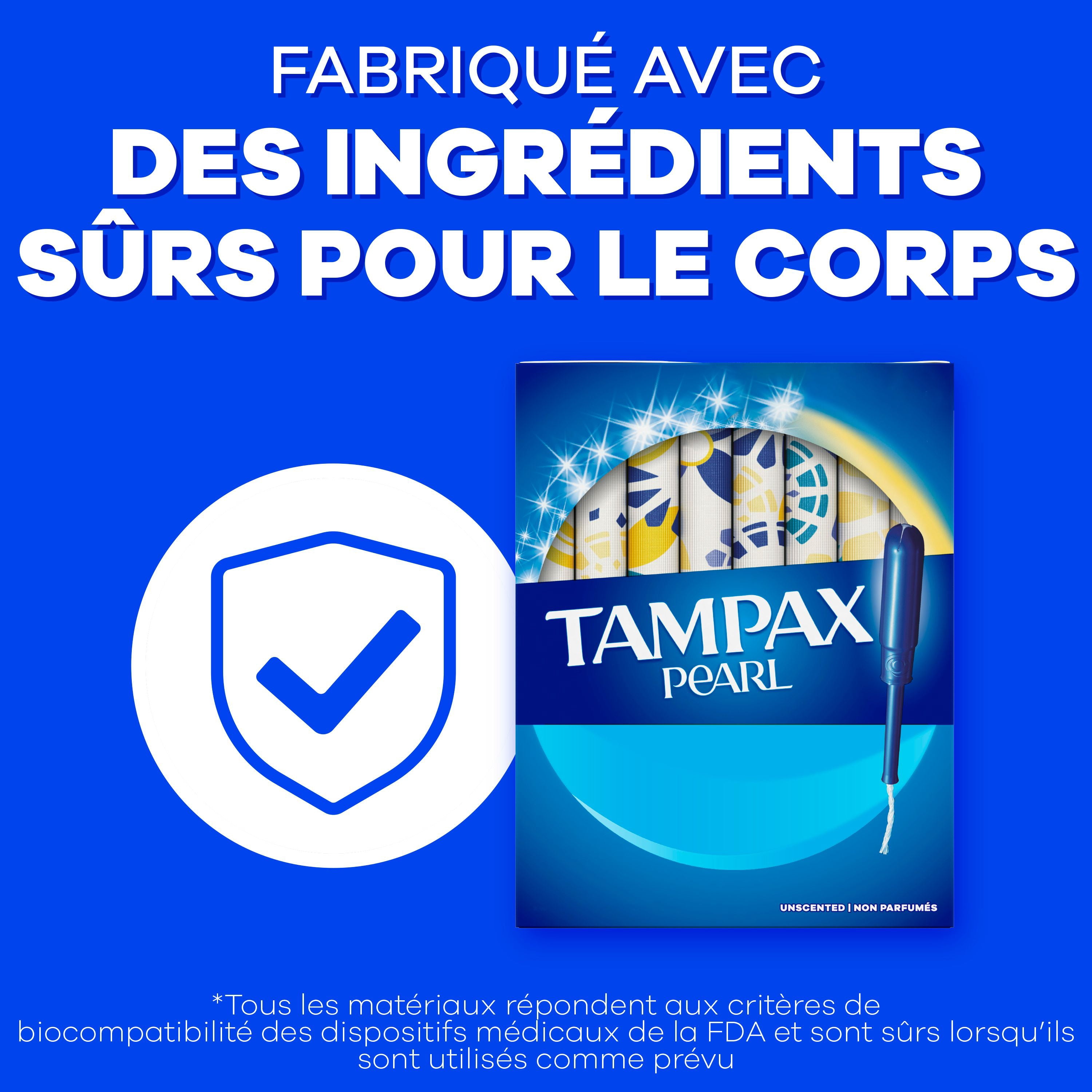 Tampax Pearl Tampons, with LeakGuard Braid, Super Absorbency, Unscented