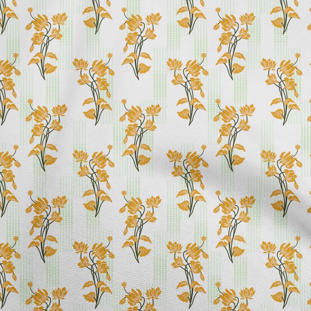 oneOone Cotton Jersey Orange Fabric Asian Block Craft Projects Decor Fabric Printed By The Yard 58 Inch Wide