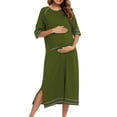 thumbnail image 3 of yievot Robe de Maison pour Femmes Longue à Fermeture Éclair devant Peignoirs Chemises de Nuit avec Poches Tenue d'Intérieur, 3 of 4