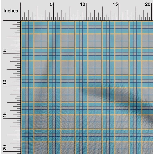 oneOone Polyester Lycra Fabric Madras Check Printed Craft Fabric BTY 56 Inch Wide