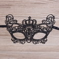 thumbnail image 5 of Black Lace Eye Face Mask Masquerade Ball Prom Halloween Decorations, 5 of 5