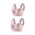 thumbnail image 3 of Lace Bralettes Women Back-Smoothing Bra Feature V-Neck Molded Bra Style W-1506 Pinks L, 3 of 3