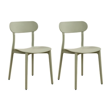 Chaises empilables Patioflare, vert, lot de 2