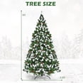 thumbnail image 3 of Gymax 6 FT Pre-lit Snow Sprayed Christmas Tree Artificial Xmas Tree w/ 8 Lighting Modes, 3 of 10