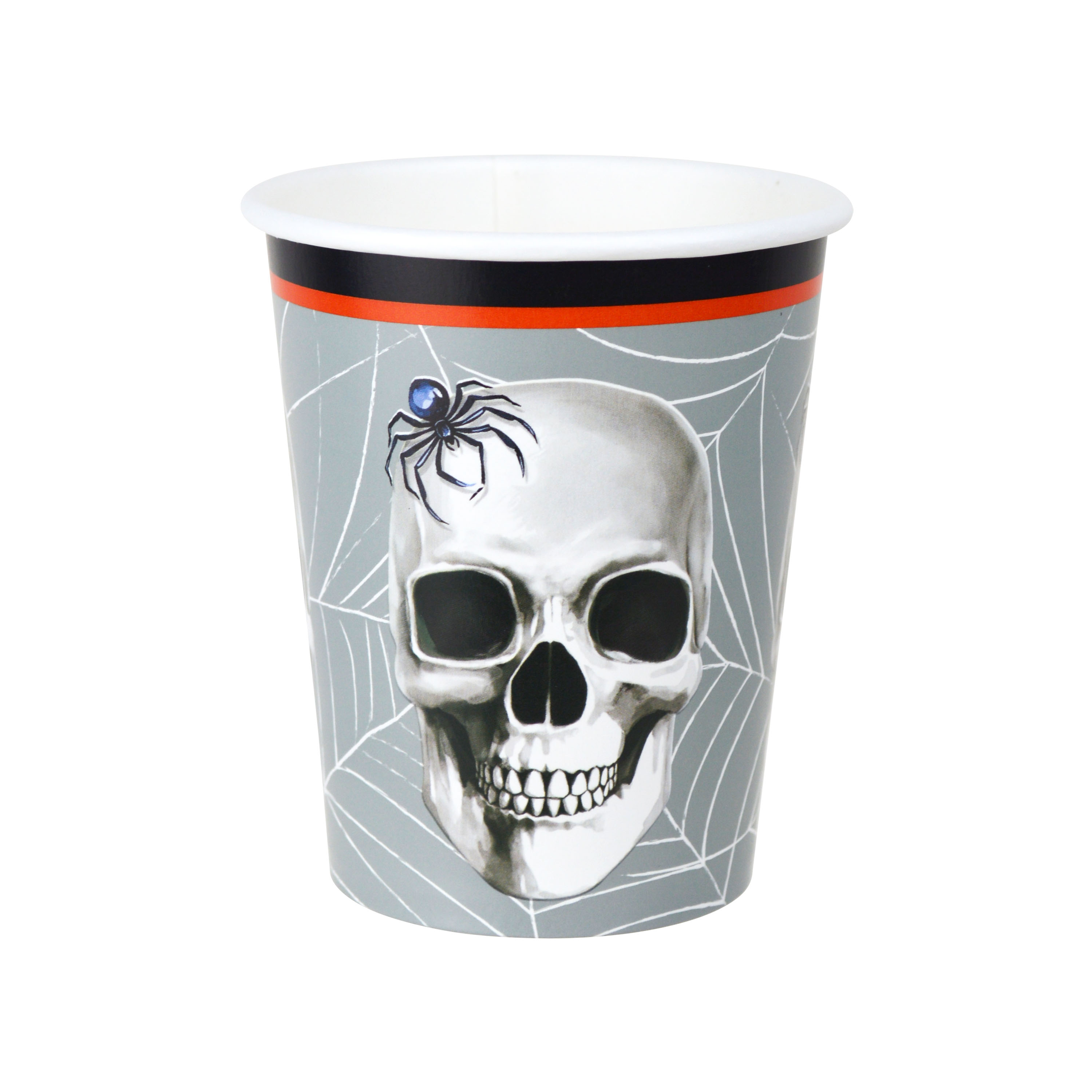 Gobelets en papier Halloween avec motif de crâne noir et blanc, 9 onces (env. 266 ml), lot de 8, Way To Celebrate