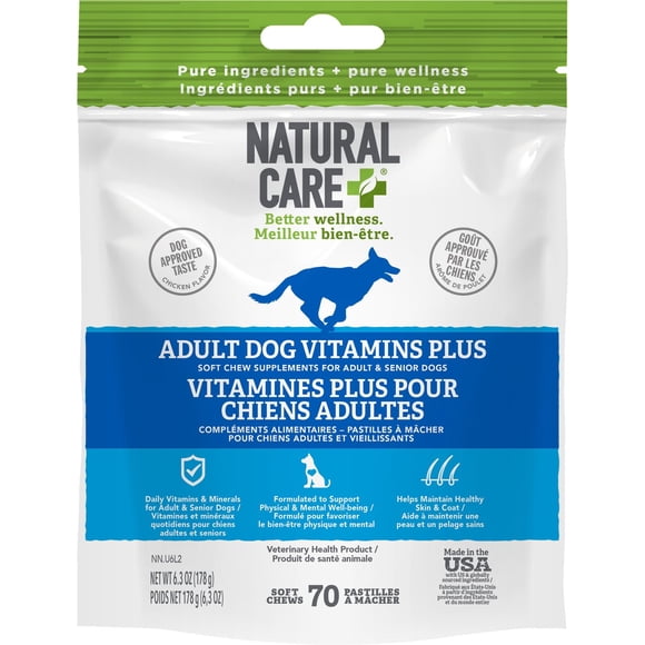 Natural Care Adult Dog Vitamins Chicken Daily Chews Dog Supplement