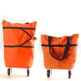 thumbnail image 1 of Accelerateh 2 In 1 Foldable Shopping Cart Trolley Bag Portable Green Storage Solution With Wheels For Efficient Transport, 1 of 3