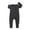 Black, variant on TIWEKE Baby Bodysuit,Baby Ribbed Pajamas Girls Boys Zipper Long Sleeve Romper Jumpsuit,Sizes 0-3 Months