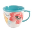 thumbnail image 2 of The Pioneer Woman Flea Market 16 oz. Floral Turquoise Solid Decorated Mug, 2 of 2