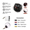 thumbnail image 3 of 40-120 Water Temp Gauge With M16*1.5 Water Temperature Sensor Sender 52mm Water Temp Meter Indicator For Car Boat Motorcycle, 3 of 7