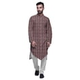 thumbnail image 1 of Atasi Printed Designer Rayon Button Down Casual Kurta With Pajama For Men, 1 of 4
