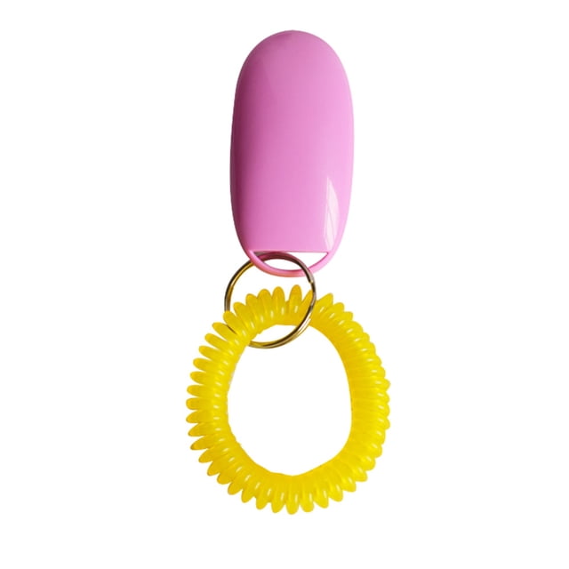 Agiferg Portable Dog Button Clicker Sound Trainer Pet Training Tool Wrist Band Accessory