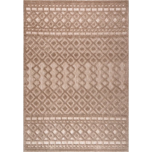 LaDole Rugs Outdoor Indoor Area Rug | Durable Soft Geometric Modern Carpet Mat For for Patio, Balcony, Bedroom, Living Room, Kitchen, Dining, Entrance, and Hallway