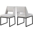 thumbnail image 1 of Meridian Furniture Jayce Boucle Fabric Dining Chair, Cream, 1 of 6