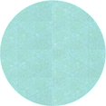 thumbnail image 1 of Ahgly Company Tapis Rond Lavable en Machine Intérieur Transitionnel Moyen Turquoise Vert, 7 Pieds Rond, 1 of 7