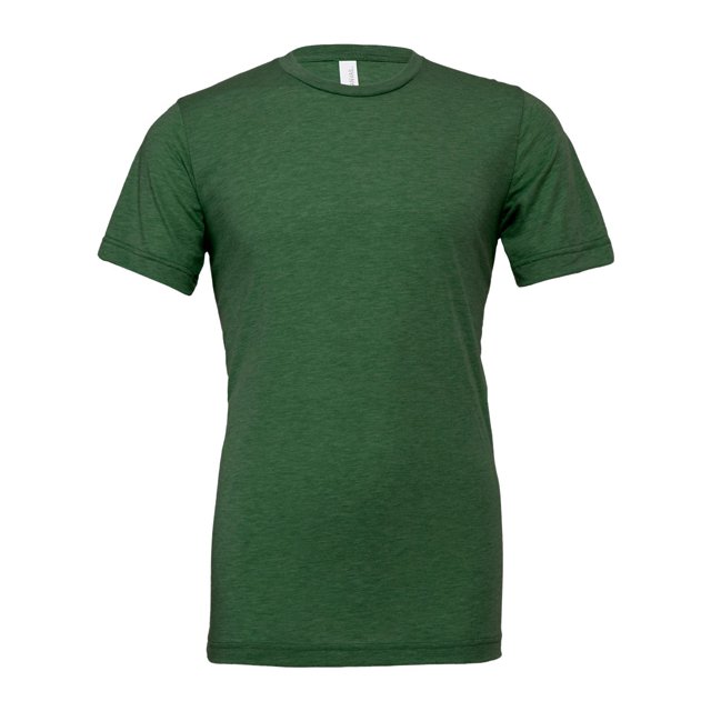 Bella T-Shirt Unisexe en Canevas à Col Rond, Manches Courtes, Mélange Triblend, L